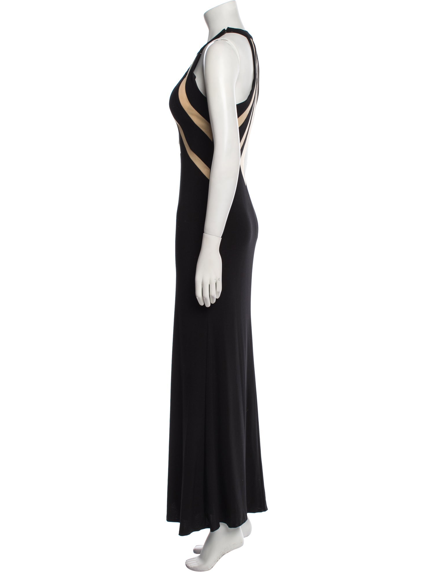 La Femme Halterneck Long Dress